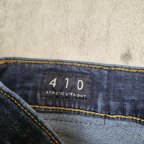 Lucky Brand 410 Athletic Straight Jeans Mens 40x29 Blue Stretch Denim Dark Wash - Picture 4 of 10